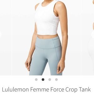 Lululemon Femme force crop tank